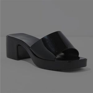 American eagle black jelly platform sandal womens 7